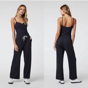 NWT Vuori Pose Henley Jumpsuit XS Black